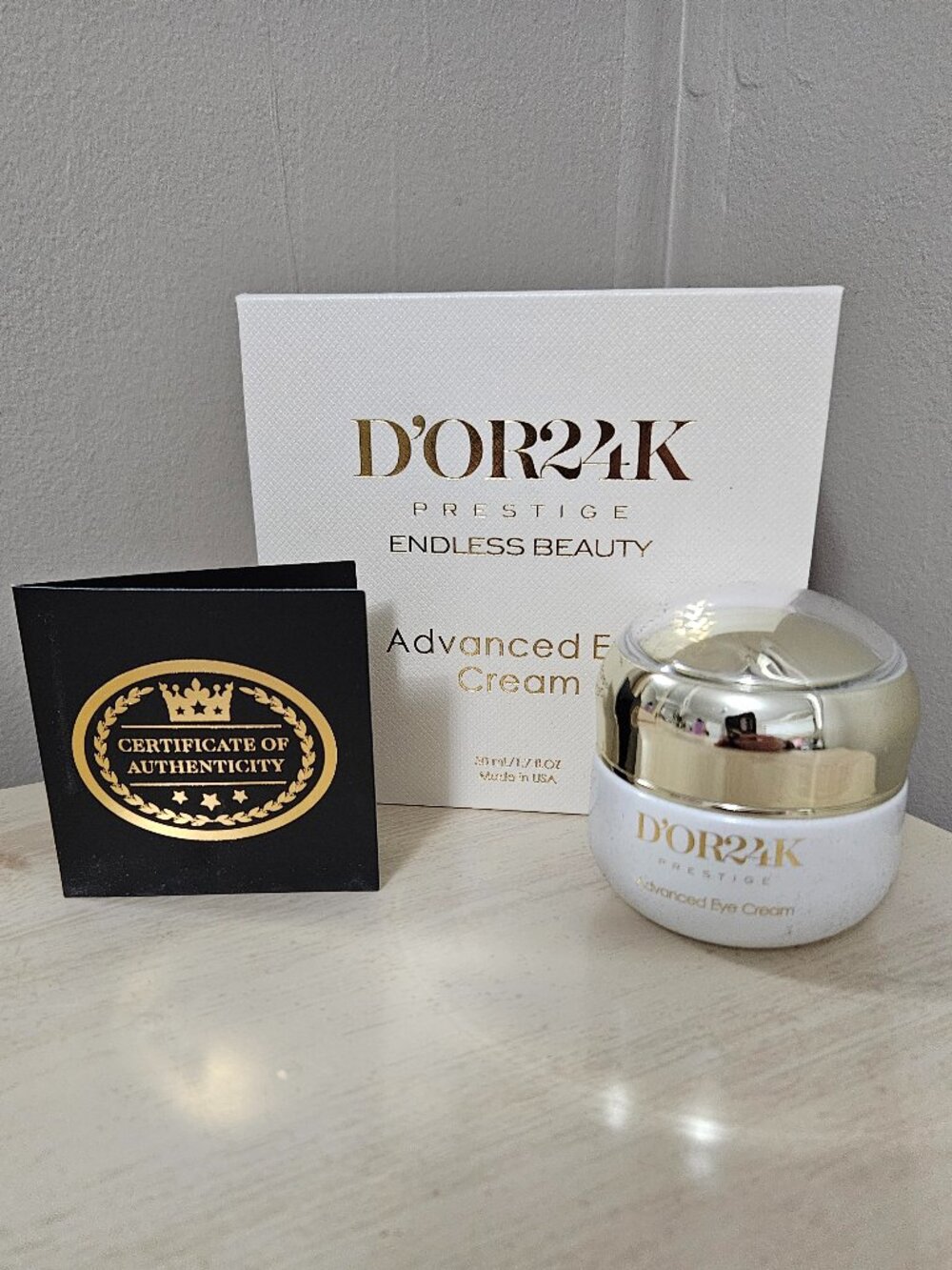 D'OR 24K ADVANCED EYE CREAM-REDUCES PUFFINESS-1.7 fl oz \ 50 ml-BRAND NEW-SEALED
